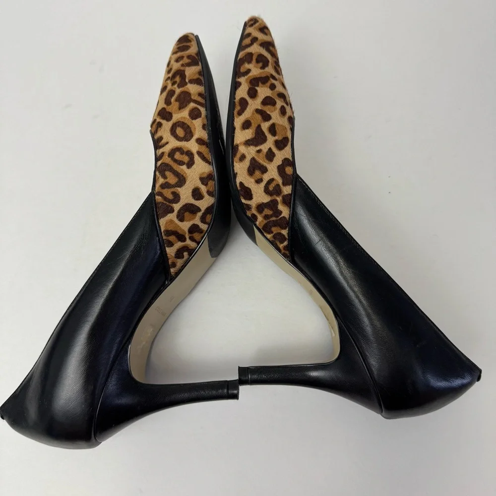 Woman’s Cole Haan Kyle Leopard Print Pointed Toe Stiletto Pumps Size 9